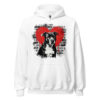 Sweat à capuche Staffordshire Bull Terrier – Street Art – blanc – AMOUR CHIEN