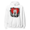 Sweat à capuche Westie – Street Art – blanc – AMOUR CHIEN
