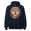 Sweat à capuche Akita Inu – Tattoo – bleu marine – AMOUR CHIEN