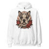 Sweat à capuche American Bully – Tattoo – blanc – AMOUR CHIEN