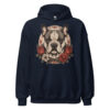 Sweat à capuche American Bully – Tattoo – bleu marine – AMOUR CHIEN