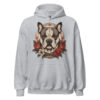 Sweat à capuche American Bully – Tattoo – gris sport – AMOUR CHIEN