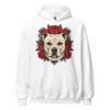 Sweat à capuche American Staff – Tattoo – blanc – AMOUR CHIEN