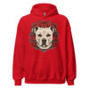 Sweat à capuche American Staff – Tattoo – rouge – AMOUR CHIEN