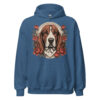 Sweat à capuche Basset – Tattoo – bleu indigo – AMOUR CHIEN