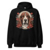 Sweat à capuche Basset – Tattoo – noir – AMOUR CHIEN