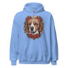Sweat à capuche Beagle – Tattoo – bleu caroline – AMOUR CHIEN