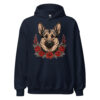 Sweat à capuche Berger Allemand – Tattoo – bleu marine – AMOUR CHIEN