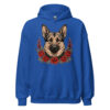 Sweat à capuche Berger Allemand – Tattoo – bleu roi – AMOUR CHIEN