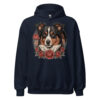 Sweat à capuche Berger Australien – Tattoo – bleu marine – AMOUR CHIEN
