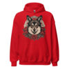 Sweat à capuche Berger des Shetland – Tattoo – rouge – AMOUR CHIEN