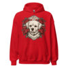 Sweat à capuche Bichon Frisé – Tattoo – rouge – AMOUR CHIEN