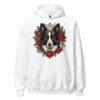 Sweat à capuche Border Collie – Tattoo – blanc – AMOUR CHIEN