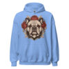 Sweat à capuche Bouledogue – Tattoo n° 2 – bleu caroline – AMOUR CHIEN