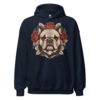 Sweat à capuche Bouledogue – Tattoo n° 2 – bleu marine – AMOUR CHIEN