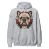 Sweat à capuche Bouledogue – Tattoo – gris sport – AMOUR CHIEN