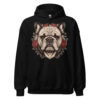 Sweat à capuche Bouledogue – Tattoo – noir – AMOUR CHIEN