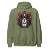 Sweat à capuche Cavalier King Charles – Tattoo – vert militaire – AMOUR CHIEN