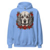 Sweat à capuche Cocker – Tattoo – bleu caroline – AMOUR CHIEN