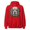 Sweat à capuche Cocker – Tattoo – rouge – AMOUR CHIEN