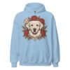 Sweat à capuche Golden Retriever – Tattoo – bleu ciel – AMOUR CHIEN
