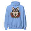 Sweat à capuche Husky – Tattoo – bleu caroline – AMOUR CHIEN