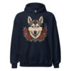 Sweat à capuche Husky – Tattoo – bleu marine – AMOUR CHIEN