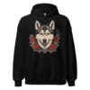 Sweat à capuche Husky – Tattoo – noir – AMOUR CHIEN