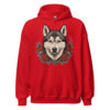 Sweat à capuche Husky – Tattoo – rouge – AMOUR CHIEN
