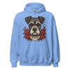 Sweat à capuche Schnauzer – Tattoo – bleu caroline – AMOUR CHIEN
