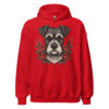 Sweat à capuche Schnauzer – Tattoo – rouge – AMOUR CHIEN