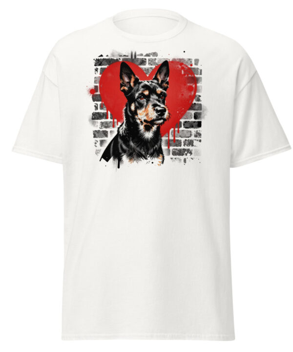 T-shirt Basenji – Street Art – blanc – AMOUR CHIEN