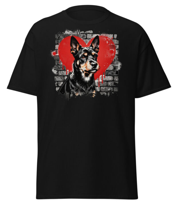 T-shirt Basenji – Street Art – noir – AMOUR CHIEN