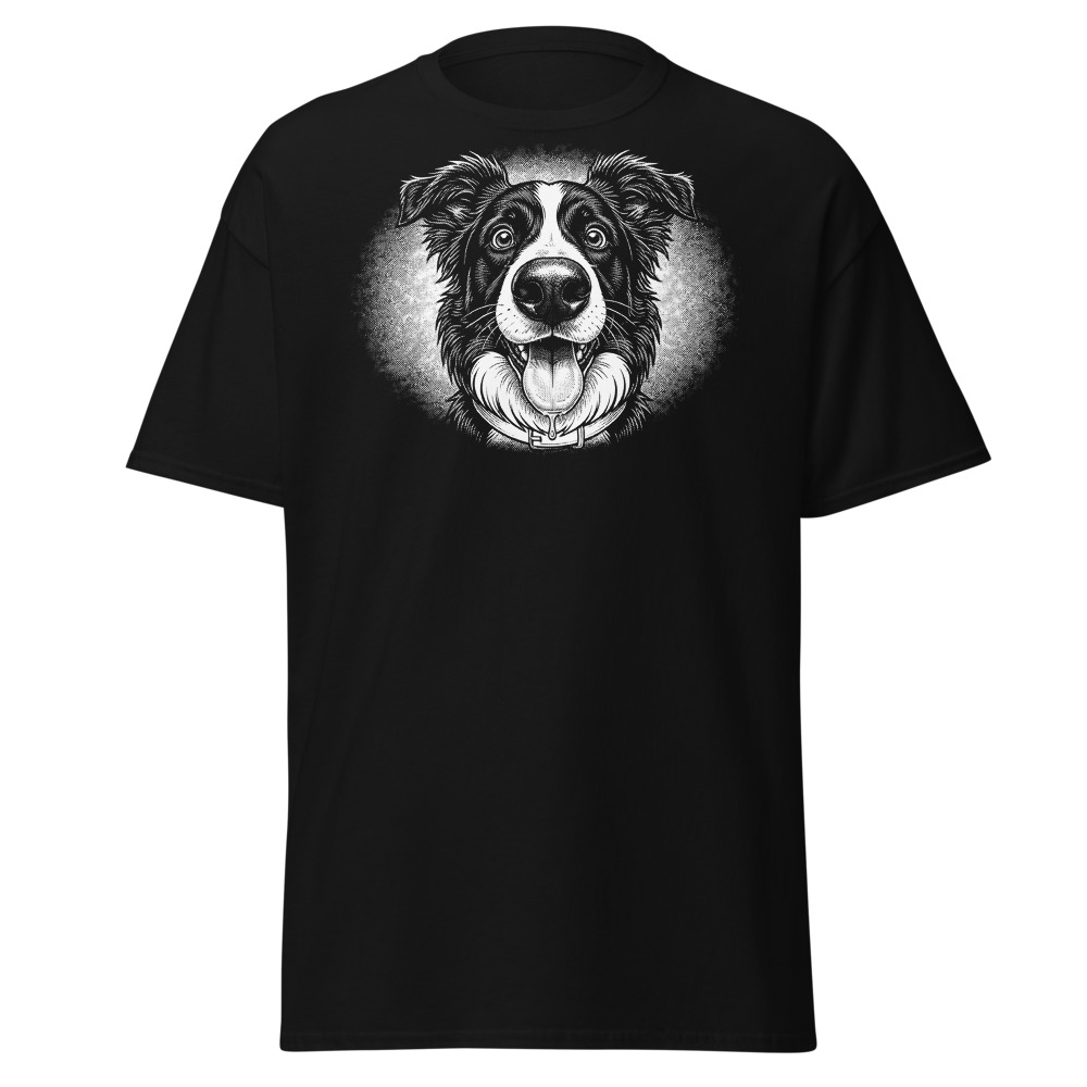 T-shirt Border Collie – Black & White – noir – AMOUR CHIEN