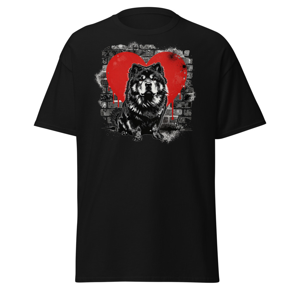 T-shirt Chow-Chow – Street Art – noir – AMOUR CHIEN