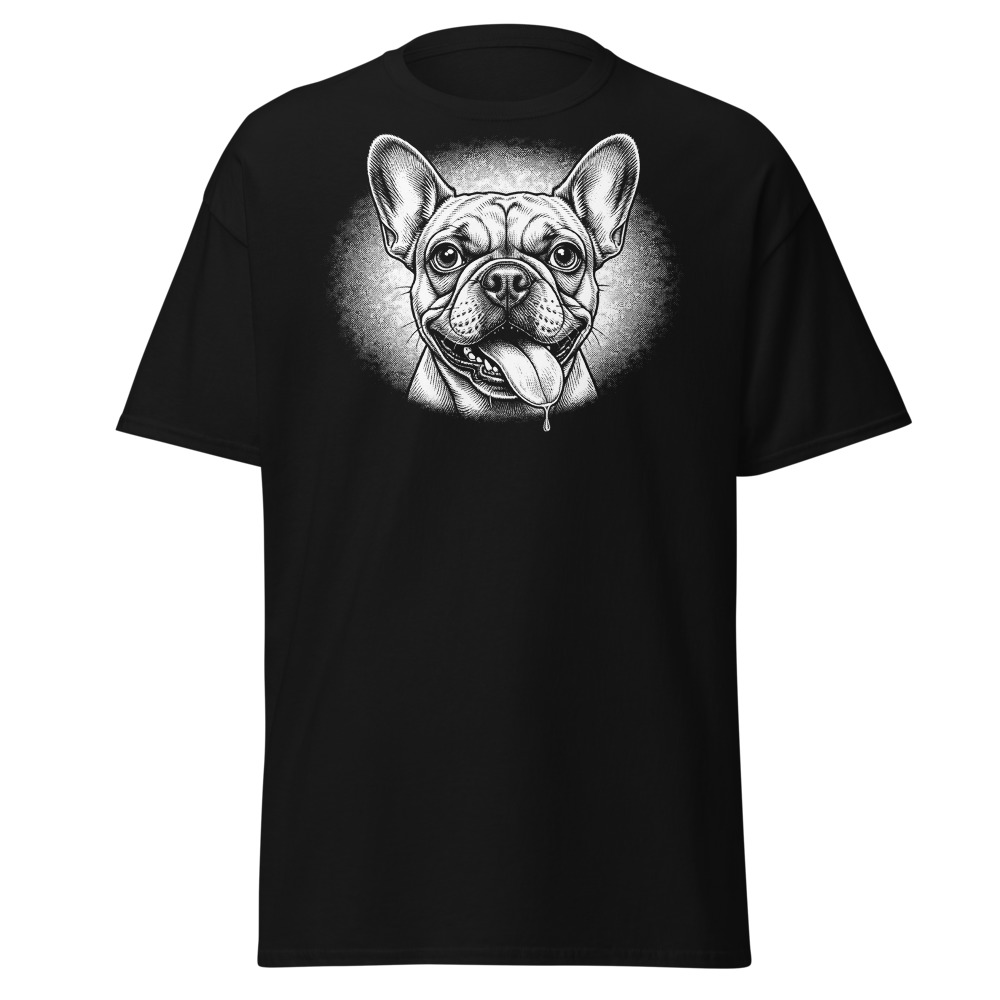T-shirt Bouledogue – Black & White – noir – AMOUR CHIEN