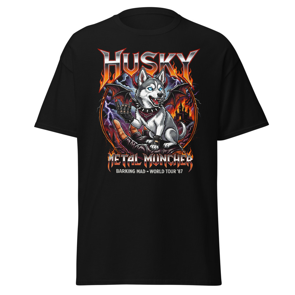 T-shirt Husky – Metal – noir – AMOUR CHIEN