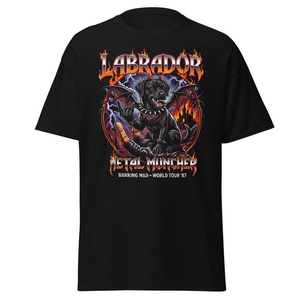 T-shirt Labrador – Metal – noir – AMOUR CHIEN