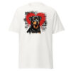 T-shirt Rottweiler – Street Art – blanc – AMOUR CHIEN