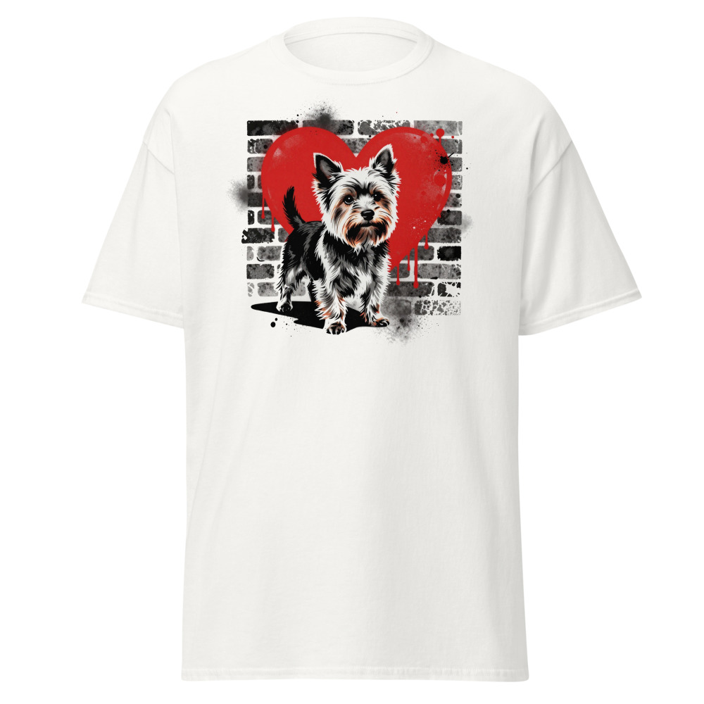 T-shirt Yorkshire – Street Art – blanc – AMOUR CHIEN