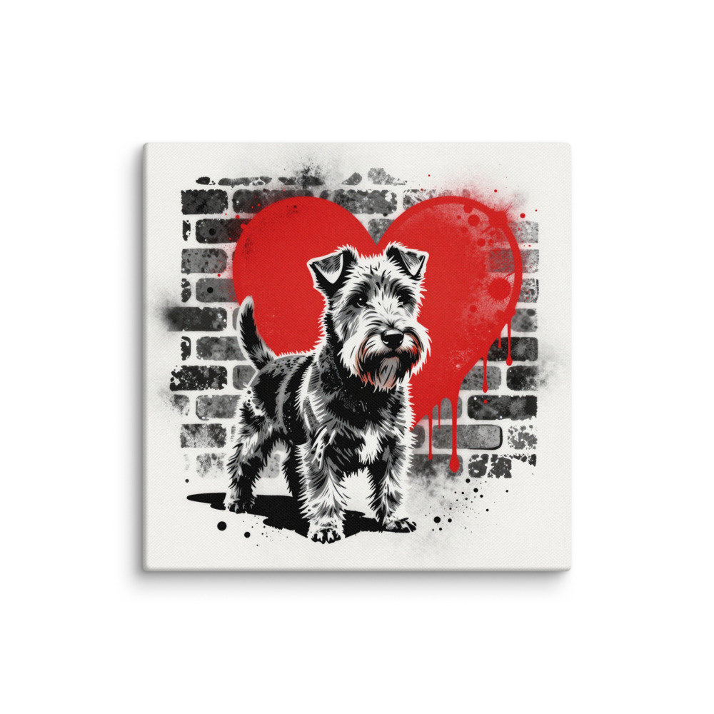 Toile Airedale Terrier – Street Art – AMOUR CHIEN