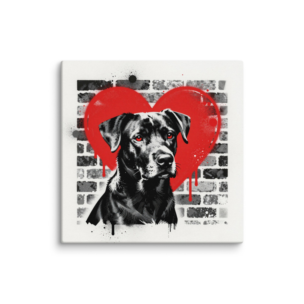 Toile Akbash – Street Art – AMOUR CHIEN