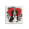 Toile Bouvier Bernois – Street Art – AMOUR CHIEN