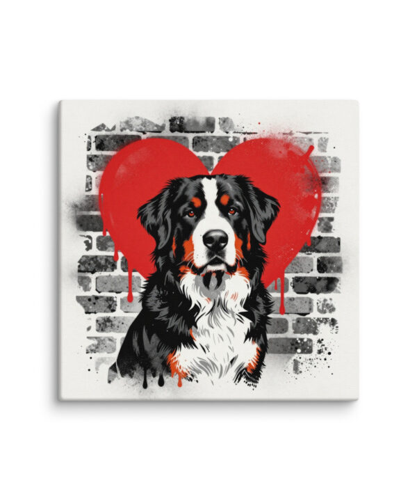 Toile Bouvier Bernois – Street Art – AMOUR CHIEN