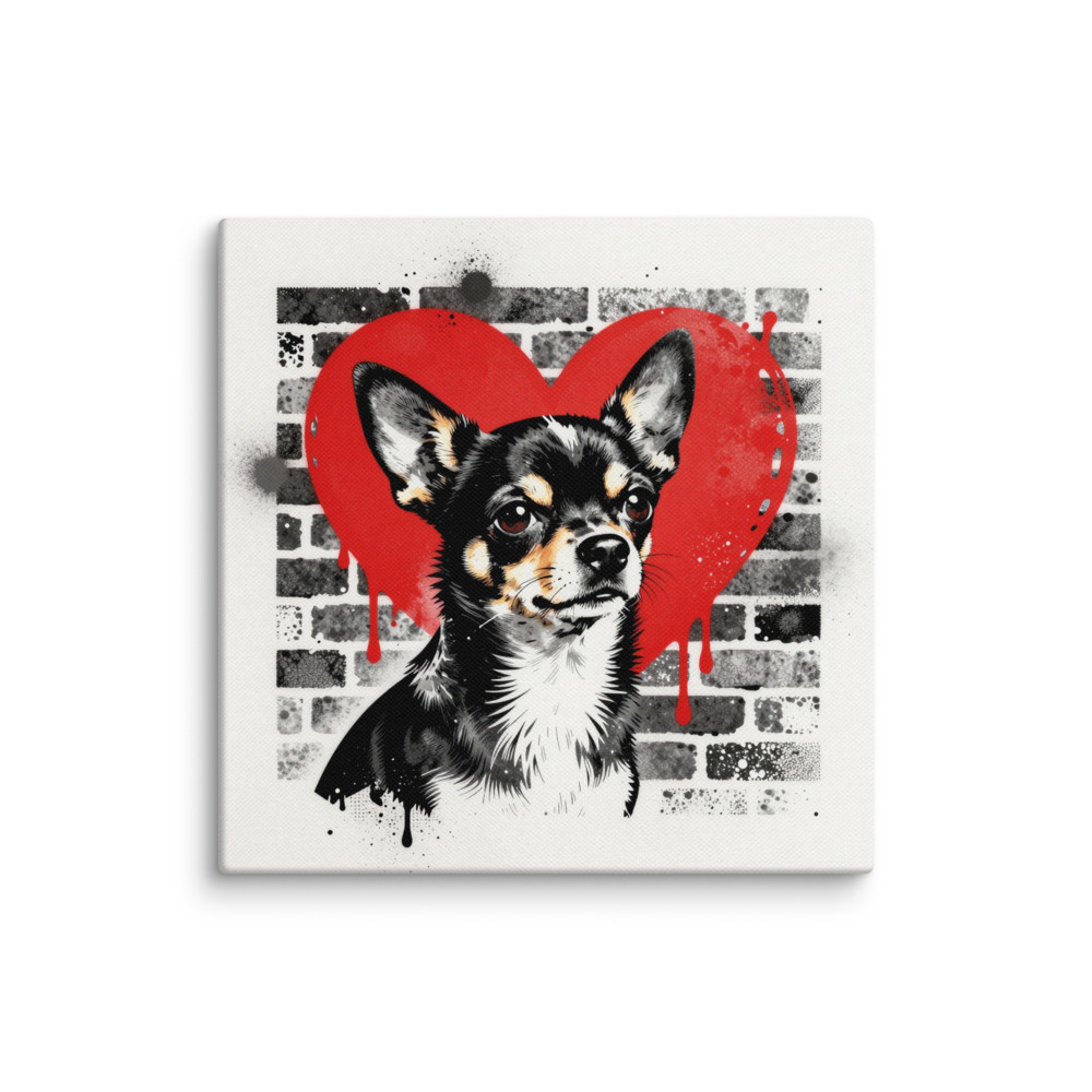 Toile Chihuahua – Street Art – AMOUR CHIEN