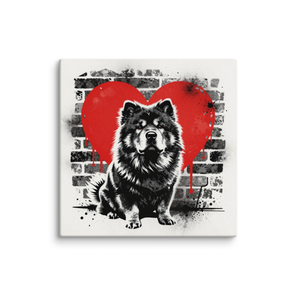 Toile Chow-Chow – Street Art – AMOUR CHIEN