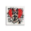 Toile Berger Allemand – Street Art – AMOUR CHIEN