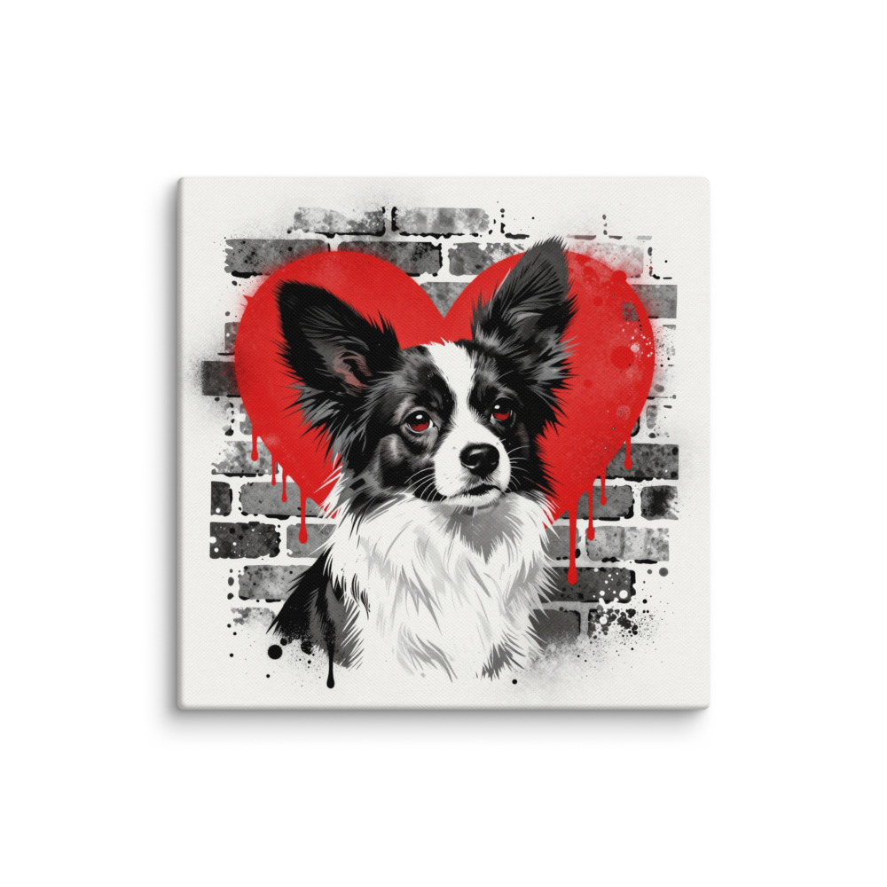 Toile Papillon – Street Art – AMOUR CHIEN
