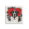 Toile Saint-Bernard – Street Art – AMOUR CHIEN