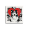 Toile Berger des Shetland – Street Art – AMOUR CHIEN